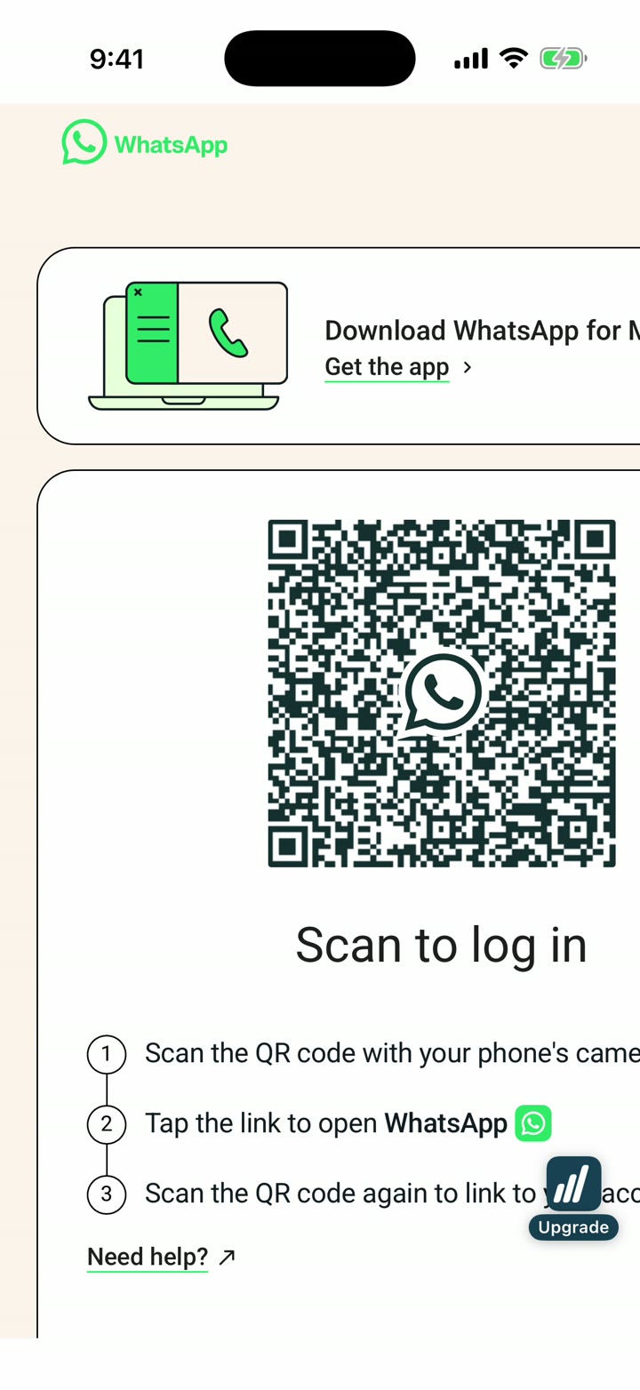 Filtered WhatsApp opened from its own icon on a HigherLife phone